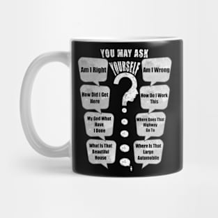 You May Ask Yourself Talking Heads Once In A Lifetime Classic Retro Vintage Pie Chart Mug